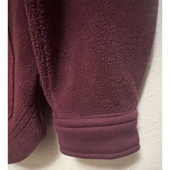 BlankNYC Fleece Jacket Shirt Shacket Burgundy Wine Red Size Medium Cozy Soft - Picture 7 of 16